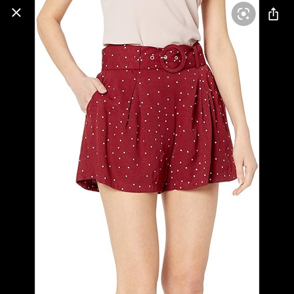 Moon River Polka Dot Belted Short - Picture 3 of 11